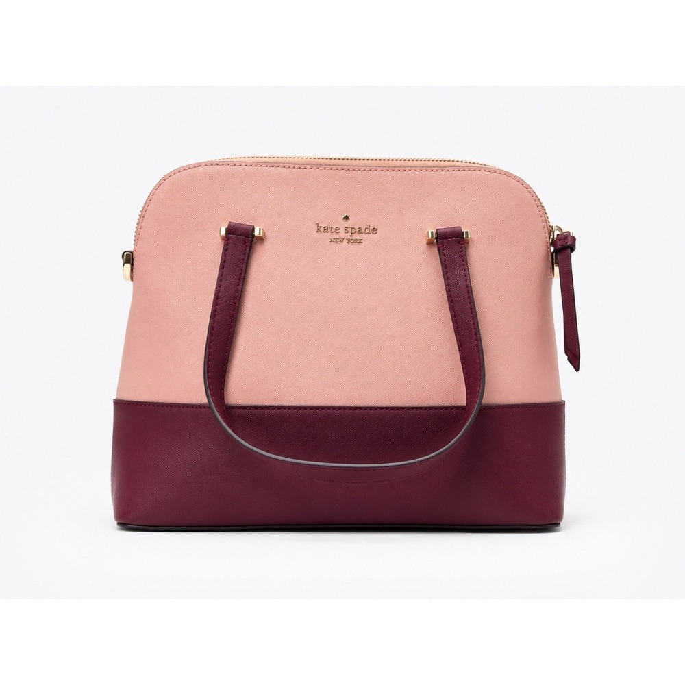 Kate Spade New Yorkโ Cedar Street Maise Satchel Pink Burgundy Colorblock Purse